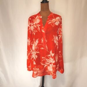 Kut from the Kloth Red Floral Blouse